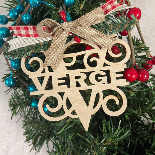 Monogram Split Letter Name Ornament